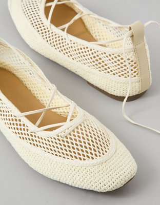 AE Mesh Lace-Up Ballet Flat