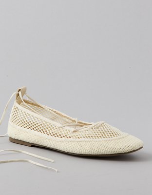 AE Mesh Lace-Up Ballet Flat