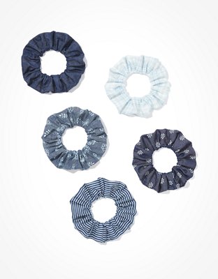 AEO Denim Scrunchies 5-Pack