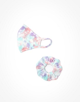 Женские аксессуары для волос American Eagle AEO Tie-Dye Mask + Scrunchie — фото 2