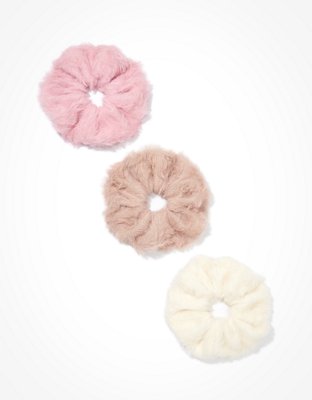AEO Faux Fur Scrunchies 3-Pack