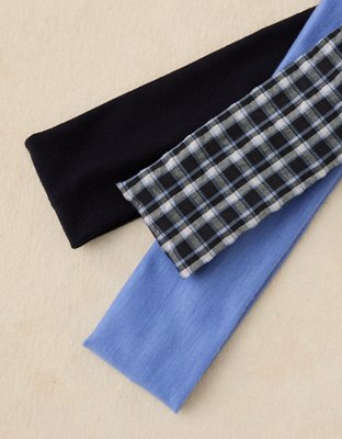 AE Plaid Soft Headband 3-Pack