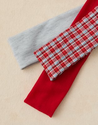 AE Plaid Soft Headband 3-Pack