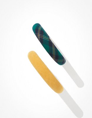 Женские аксессуары для волос American Eagle AEO Plaid + Corduroy Headband 2-Pack — фото 2