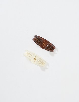 American Eagle AEO Neutral + Tortoise Shell Claw Clip 2-Pack — фото 2