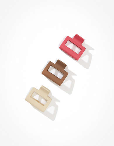 AEO Rectangle Claw Clip 3-Pack