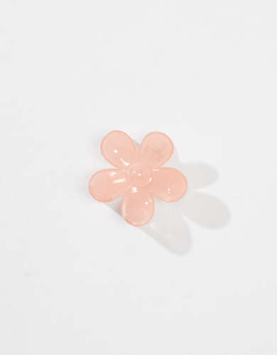 AEO Pink Resin Flower Claw Clip