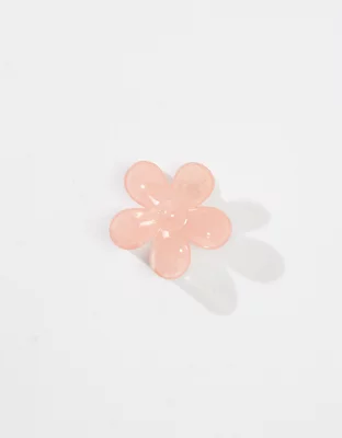 AEO Pink Resin Flower Claw Clip