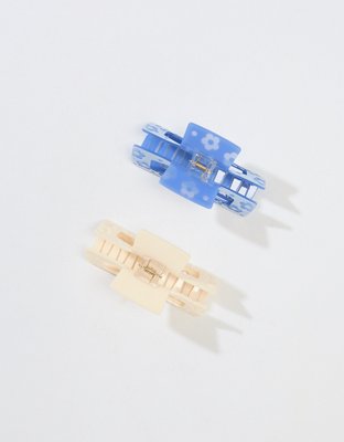 AEO Embossed Daisy Rectangle Claw Clip 2-Pack