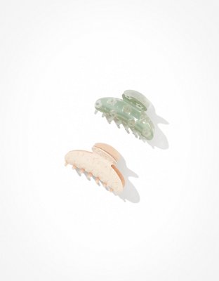 AEO Embossed Daisy Half Moon Claw Clip 2-Pack