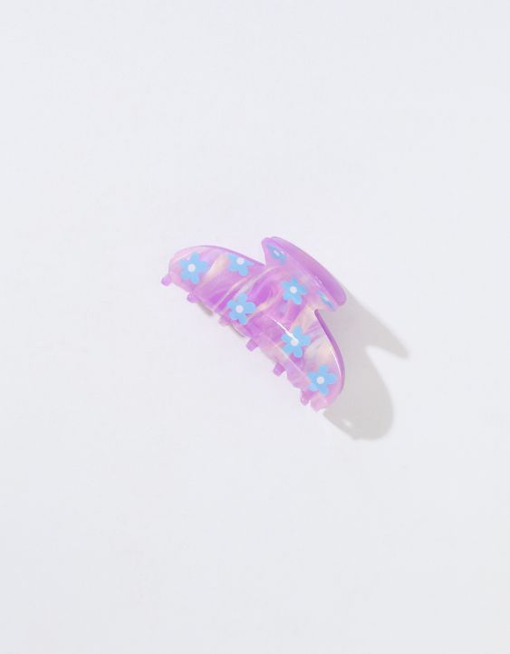 AEO Purple Daisy Single Claw Clip