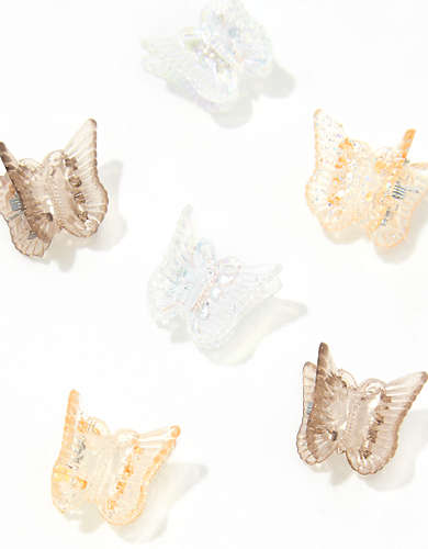 AEO Butterfly Mini Hair Clip 6-Pack