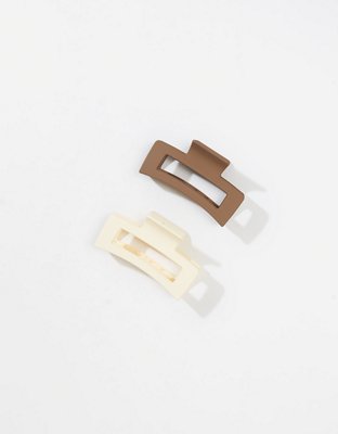 AEO Matte Rectangle Claw Clip 2-Pack