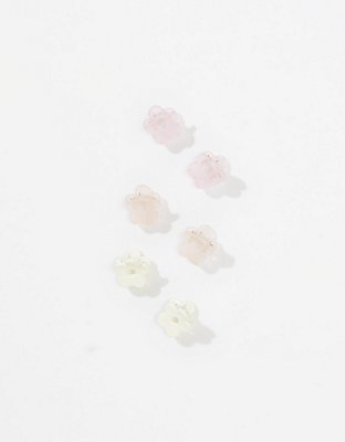 Claire's Rose Flower Hair Pins - 6 Pack | Ivory