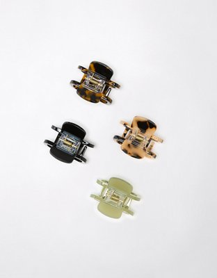 AE Green & Brown Claw Clip 4-Pack