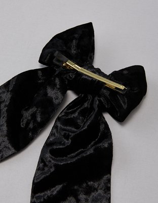 Velvet Bow Clip