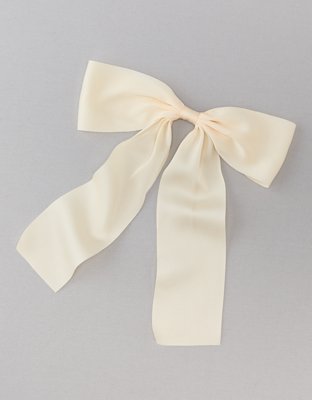 Cream Lace Bow Hair Clip, Accessories