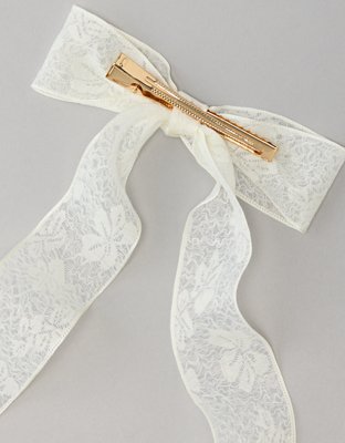 AE Crinkle Lace Bow Clip