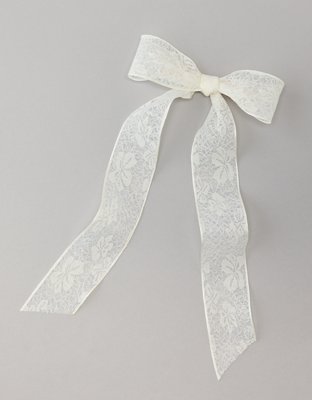 AE Crinkle Lace Bow Clip