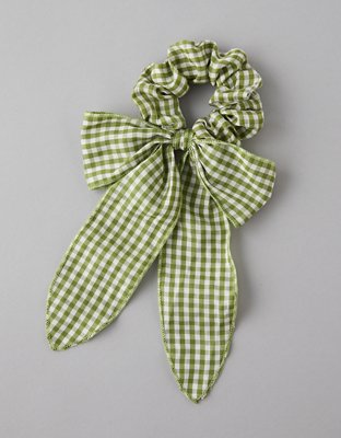 Женские аксессуары для волос American Eagle AE Gingham Bow Scrunchie — фото 2