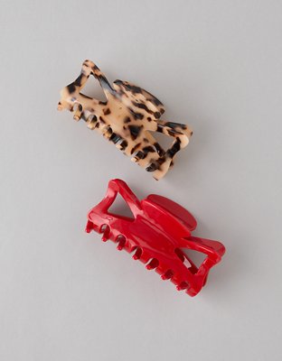 American Eagle AE Red & Tortoise Claw Clips 2-Pack — фото 2