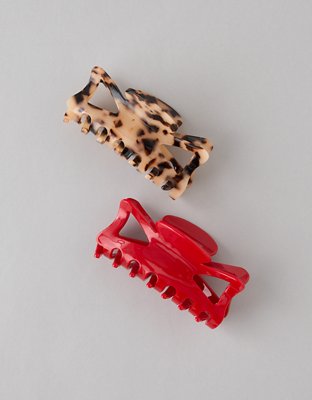 AE Red & Tortoise Claw Clips 2-Pack