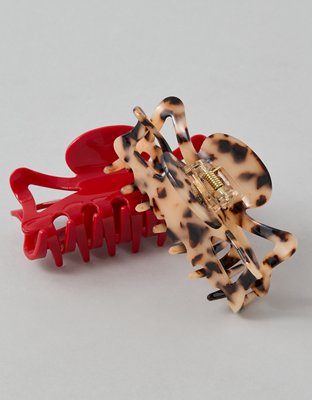 AE Red  Tortoise Claw Clips 2-Pack
