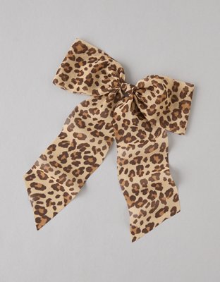 AE Drapey Leopard Bow Clip