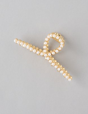 American Eagle AEO Gold & Pearl Claw Clip — фото 2