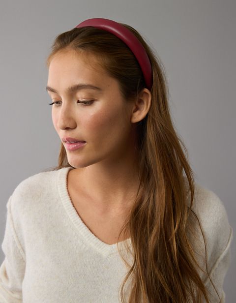 Женские аксессуары для волос American Eagle AEO Vegan Leather Puffer Headband
