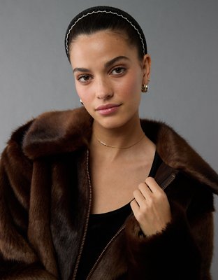 Женские аксессуары для волос American Eagle AEO Contrast-Trim Headband — фото 2