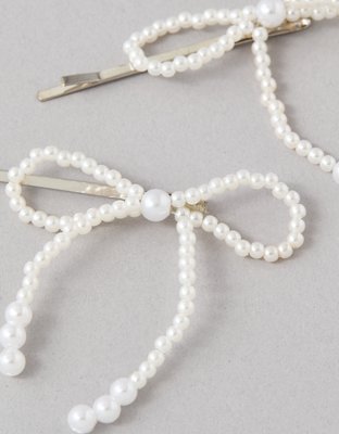 American Eagle AEO Pearl Bow Barrettes 2-Pack — фото 4