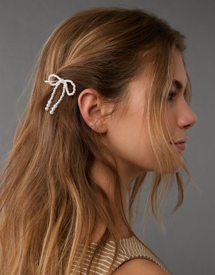 AEO Pearl Bow Barrettes 2-Pack