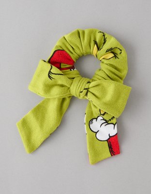 Женские аксессуары для волос American Eagle AEO Grinch PJ Bow Scrunchie — фото 2