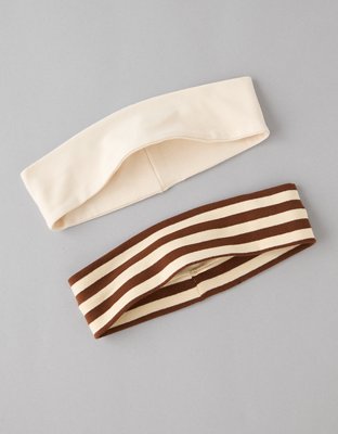AEO Striped  Solid Headband 2-Pack