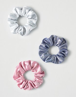 AE Glitter Metallic Scrunchie 3-Pack - 