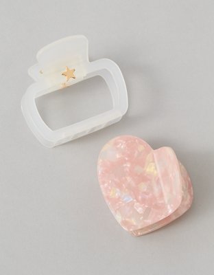 AE Heart Hair Clips 2-Pack