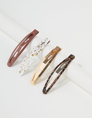 AEO Leopard Hair Clips 4-Pack
