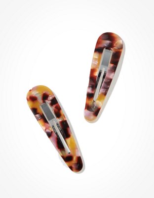 American Eagle AEO Tortoise Resin Hair Clips 2-Pack — фото 2