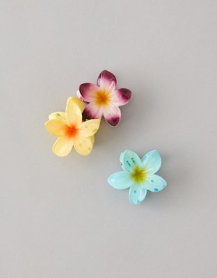 AE Mini Hibiscus Hair Clips 3-Pack
