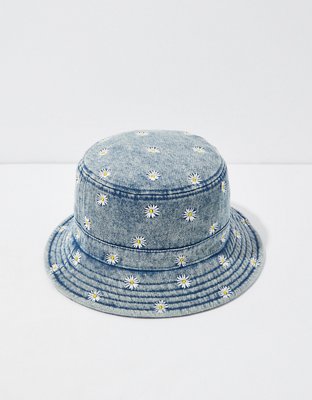 Женские головные уборы American Eagle AE Denim Daisy Bucket Hat — фото 2