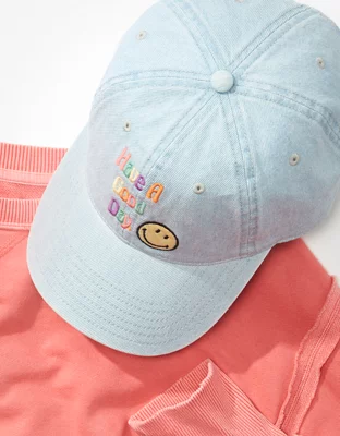 AE Denim Smiley® Baseball Hat