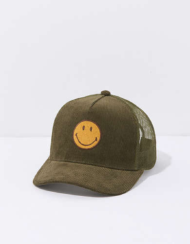 AE Smiley Corduroy Trucker Hat