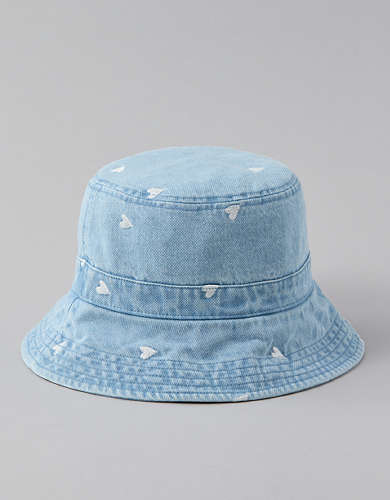 AE Embroidered Hearts Bucket Hat