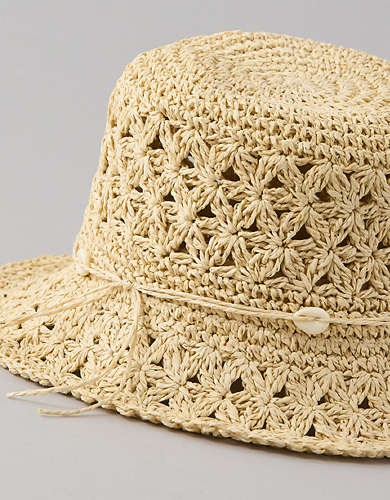 AE Crochet Straw Bucket Hat