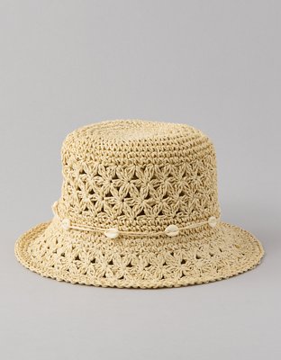 AE Crochet Straw Bucket Hat