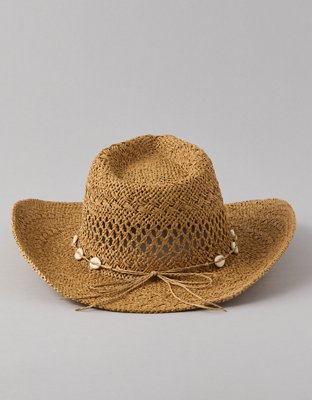 Женские головные уборы American Eagle AE Crochet Straw Cowboy Hat — фото 2