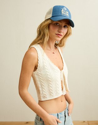 Женская кепка American Eagle AE Blue Moon Trucker Hat, цвет: Тёмная варка — фото 2