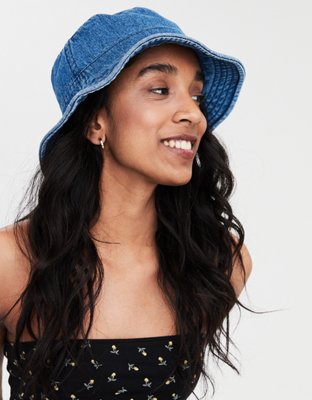 AEO Denim Bucket Hat, Blue | American Eagle Outfitters