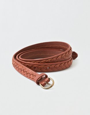 AEO Thin Braided Leather Belt